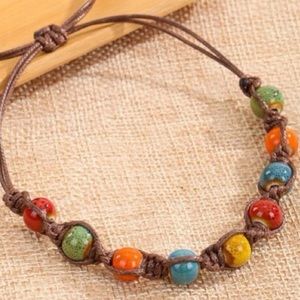Multi Color Ceramic Beaded Bracelet